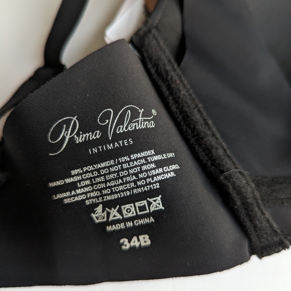 Prima Valentina Intimates Convertible Nursing Bra with Underwire, Black 34B - Picture 10 of 10